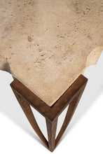 Load image into Gallery viewer, Mid-Century Post Modern Art Deco Console / Sofa Table in Cement &amp; Patinaed Steel in the Manner of R and Y Augousti, USA, c. 1990s
