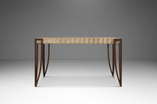 Load image into Gallery viewer, Mid-Century Post Modern Art Deco Console / Sofa Table in Cement &amp; Patinaed Steel in the Manner of R and Y Augousti, USA, c. 1990s
