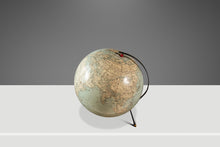 Load image into Gallery viewer, Mid-Century Modern Space Age Inflatable Table Top Globe w/ Metal Stand by C.S. and Hammond &amp; Co. , USA, c. 1950s
