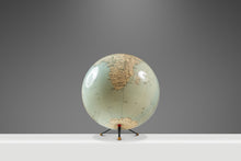 Load image into Gallery viewer, Mid-Century Modern Space Age Inflatable Table Top Globe w/ Metal Stand by C.S. and Hammond &amp; Co. , USA, c. 1950s
