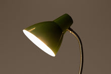 Load image into Gallery viewer, Mid-Century Modern Industrial Patinaed Adjustable Height Desk Table Lamp in Army Green, c. 1960s
