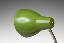 Load image into Gallery viewer, Mid-Century Modern Industrial Patinaed Adjustable Height Desk Table Lamp in Army Green, c. 1960s
