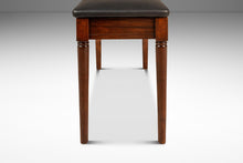 Load image into Gallery viewer, Mid-Century Modern Piano Bench in Walnut &amp; New Leather by Manual Arts Paired Well w/ Baldwin Acrosonic Piano, USA, c. 1960&#39;s
