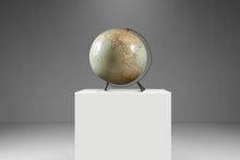 Load image into Gallery viewer, Mid-Century Modern Space Age Inflatable Table Top Globe w/ Metal Stand by C.S. and Hammond &amp; Co. , USA, c. 1950s
