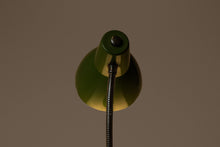 Load image into Gallery viewer, Mid-Century Modern Industrial Patinaed Adjustable Height Desk Table Lamp in Army Green, c. 1960s
