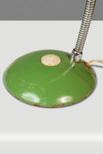 Load image into Gallery viewer, Mid-Century Modern Industrial Patinaed Adjustable Height Desk Table Lamp in Army Green, c. 1960s

