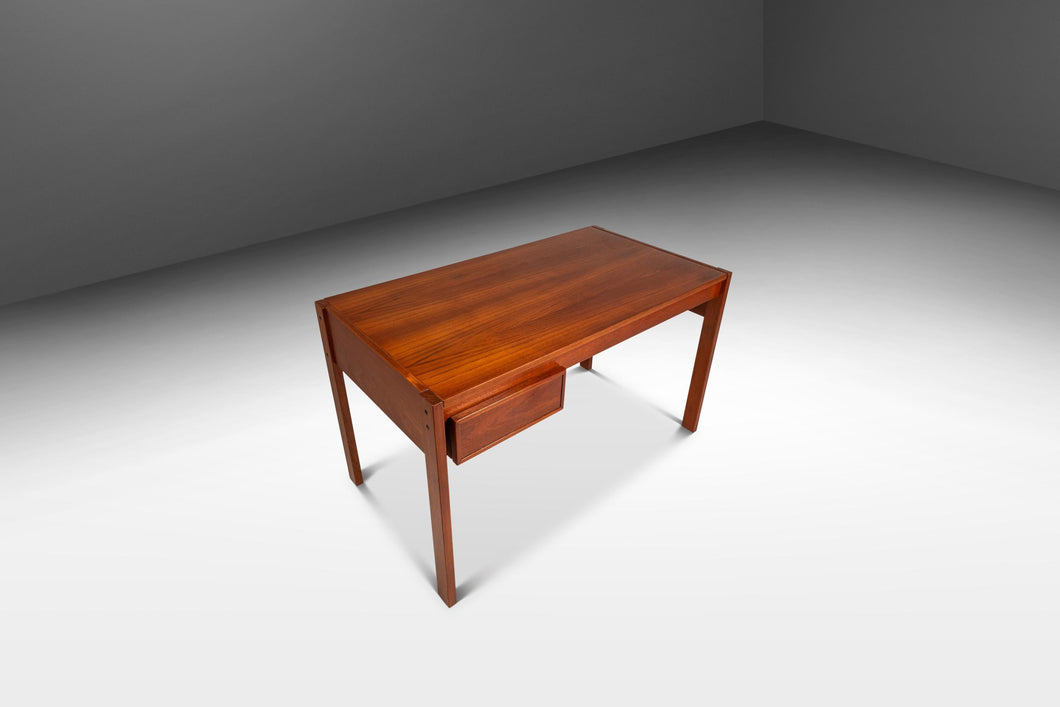 RARE Danish Mid-Century Modern Writers Desk in Teak w/ Sliding Top by Peter Løvig Nielsen for Løvig Dansk, Denmark, c. 1960s