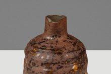 Load image into Gallery viewer, Miniature Vintage Ceramic Japanese Shigaraki Yaki Ikebana Flower Vase Vessel, Japan, c. 1960s
