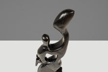 Load image into Gallery viewer, Mid-Century Modern Abstract Mother &amp; Child Humanoid Sculpture Carved from Solid Mahogany, West Africa, c. 1970&#39;s
