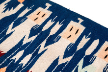 Load image into Gallery viewer, Vintage Native American Navajo Yei Hand-Woven Tapestry Throw Rug Wall Folk Art in Wool, USA, c. 1970s
