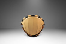 Load image into Gallery viewer, Set of Two (2) Art Deco Organic Modern "Luxor" Armchair / Lounge Chairs in Leather, Spruce &amp; Palmwood by Pacific Green, Australia, c. 2000s
