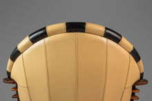 Load image into Gallery viewer, Set of Two (2) Art Deco Organic Modern "Luxor" Armchair / Lounge Chairs in Leather, Spruce &amp; Palmwood by Pacific Green, Australia, c. 2000s
