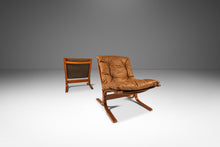 Load image into Gallery viewer, Set of Two (2) Scandinavian Mid-Century Modern "Siesta" Chairs in Leather by Igmar Relling for Westnofa, Norway, c. 1970's
