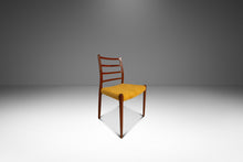 Load image into Gallery viewer, Bespoke Danish Modern Model No. 78 Ladderback Chair in Teak &amp; Bouclé by Niels Møller for J.L. Møllers Møbelfabrik, Denmark, c. 1960's
