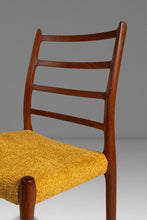 Load image into Gallery viewer, Bespoke Danish Modern Model No. 78 Ladderback Chair in Teak &amp; Bouclé by Niels Møller for J.L. Møllers Møbelfabrik, Denmark, c. 1960's
