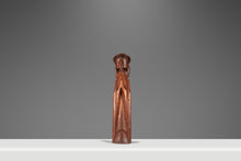 Load image into Gallery viewer, Mid-Century Modern Gothic Hand-Sculpted Oversized Candle Stick Holder Carved from Solid Teak, USA, c. 1960s
