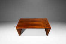 Load image into Gallery viewer, Substantial 6 Foot MCM Modernist Handmade Minimalist Custom-made Studio / Gallery Dining Table in Walnut, USA, c. 1980s
