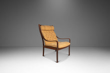 Load image into Gallery viewer, Mid-Century Danish Modern Bentwood Lounge Chair in Rosewood &amp; Original Fabric by Fredrik A. Kayser for Vatne Møbler, Denmark, c. 1970's
