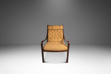 Load image into Gallery viewer, Mid-Century Danish Modern Bentwood Lounge Chair in Rosewood &amp; Original Fabric by Fredrik A. Kayser for Vatne Møbler, Denmark, c. 1970's
