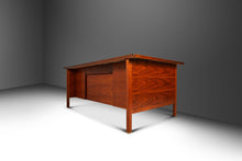Load image into Gallery viewer, Rare Restored Substantial Mid-Century Modern Executive Desk in Walnut by Edward Wormley for Dunbar, USA, c. 1950s
