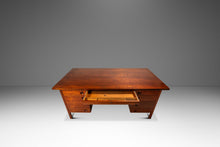 Load image into Gallery viewer, Rare Restored Substantial Mid-Century Modern Executive Desk in Walnut by Edward Wormley for Dunbar, USA, c. 1950s

