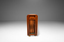 Load image into Gallery viewer, Restored Mid-Century Modern Space Saver Minimalist Hide Away Dropleaf Table w/ 4 Hidden Folding Chairs, Romania, c. 1960's
