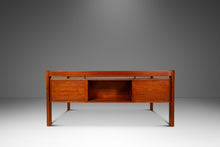 Load image into Gallery viewer, Danish Mid-Century Modern "Floating" Executive Desk in Teak by Dyrlund, Denmark, c. 1960s
