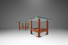 Load image into Gallery viewer, Set of Two (2) Tubular Glass-Top End Tables After Adrian Pearsall for Craft Associates, c. 1960s
