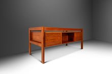 Load image into Gallery viewer, Danish Mid-Century Modern "Floating" Executive Desk in Teak by Dyrlund, Denmark, c. 1960s
