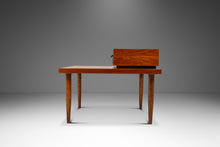 Load image into Gallery viewer, Set of Two (2) Mid-Century Modern "Step" End Tables in Walnut w/ Storage Drawers by American of Martinsville, USA, c. 1960s
