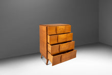Load image into Gallery viewer, Mid-Century Modern Art Deco "Kohinoor" Four-Drawer Highboy Dresser Chest of Drawers in Birch by Heywood Wakefield, USA, c. 1950s

