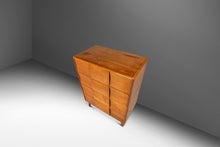 Load image into Gallery viewer, Mid-Century Modern Art Deco "Kohinoor" Four-Drawer Highboy Dresser Chest of Drawers in Birch by Heywood Wakefield, USA, c. 1950s
