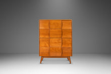 Load image into Gallery viewer, Mid-Century Modern Art Deco "Kohinoor" Four-Drawer Highboy Dresser Chest of Drawers in Birch by Heywood Wakefield, USA, c. 1950s
