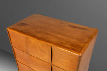 Load image into Gallery viewer, Mid-Century Modern Art Deco "Kohinoor" Four-Drawer Highboy Dresser Chest of Drawers in Birch by Heywood Wakefield, USA, c. 1950s
