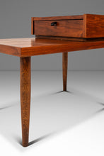 Load image into Gallery viewer, Set of Two (2) Mid-Century Modern "Step" End Tables in Walnut w/ Storage Drawers by American of Martinsville, USA, c. 1960s
