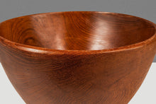 Load image into Gallery viewer, Set of Four ( 4 ) Mid-Century Organic Modern Wood-Turned Salad / Serving Bowls in Solid Burmese Teak, c. 1970's
