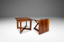 Load image into Gallery viewer, Rare Set of Two ( 2 ) Mid-Century Modern Side Tables / End Tables in Walnut by John Keal for Brown Saltman, USA, c. 1960s
