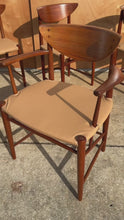 Load and play video in Gallery viewer, Set of Six (6) Danish Modern Model 317 Dining Chairs by Peter Hvidt &amp; Orla Mølgaard-Nielsen in Teak for Søborg, Denmark, c. 1960s
