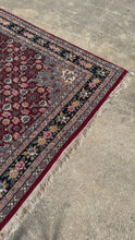 Load and play video in Gallery viewer, Expansive Authentic Vintage Handwoven Woolen Persian Kashan Rectangular Rug 9 Ft x 6 ft, c. 1950s
