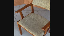 Load and play video in Gallery viewer, Danish Mid-Century Modern Arm Chair in Solid Teak &amp; Original Fabric by D-Scan, c. 1970&#39;s
