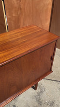 Load and play video in Gallery viewer, Danish Mid-Century Modern Heirloom Credenza / Cabinet Attributed to Arne Vodder for Sibast Constructed from Teak Wood, Denmark, c. 1960&#39;s
