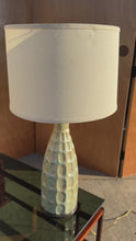 Load and play video in Gallery viewer, Set of Two (2) Vintage Mid-Century Modern Textured Rough Glazed Ceramic Table Lamps, USA, c. 1970s
