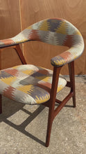 Load and play video in Gallery viewer, Set of Two (2) Mid-Century Danish Modern Armchairs in Teak w/ Bespoke Fabric by Erik Kirkegaard for Høng Stolefabrik, Denmark, c. 1950's
