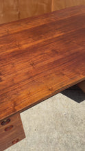 Load and play video in Gallery viewer, Rare Restored Substantial Mid-Century Modern Executive Desk in Walnut by Edward Wormley for Dunbar, USA, c. 1950s
