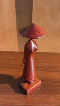 Load and play video in Gallery viewer, Mid-Century Danish Modern Asian Figurine Sculpture Hand-Carved from Solid Teak, Thailand, c. 1960s
