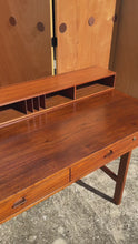 Load and play video in Gallery viewer, Danish Mid-Century Modern Flip-Top Executive Desk in Teak by Peter Løvig Nielsen, Denmark, c. 1960s
