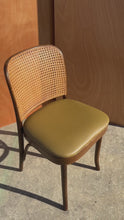 Load and play video in Gallery viewer, Single Patinaed Bentwood Prague Model 811 Side Dining Chair in Walnut &amp; Leather by Josef Frank for Stendig, Poland, c. 1960s
