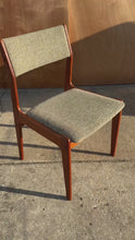 Load and play video in Gallery viewer, Danish Mid-Century Modern Dining / Desk Chair in Solid Teak &amp; Original Oatmeal Fabric by Scandinavia Woodworks Co., c. 1970's
