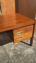 Load and play video in Gallery viewer, Danish Mid-Century Modern "Floating" Executive Desk in Teak by Dyrlund, Denmark, c. 1960s
