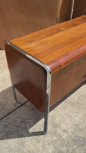 Load and play video in Gallery viewer, Mid-Century Modern Record Cabinet in Teak w/ Chrome Legs After Ste Marie &amp; Laurent, Canada, c. 1970&#39;s
